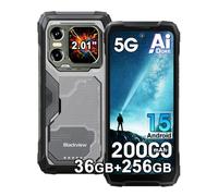 Blackview XPLORE 1 Rugged Smartphone,2,01" Posteriore Screen,36GB+256GB/2TB,20000mAh 5G Android 15 Telefono Indistruttibile,6.78''FHD+120Hz,64MP+50MP AI Fotocamera,170LM Doppia Torcia, NFC/OTG (Nero)