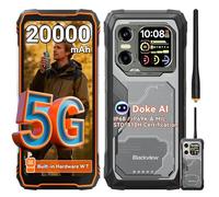 Blackview XPLORE 1 Walkie-Talkie Rugged Smartphone 5G, 20000mAh Smartphone Rugged, 36GB+256GB, 6,78" FHD+ & 2,01" 120Hz Android 15, IP69K, 64MP+50MP+20MP, NFC/OTG/GPS/AI