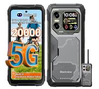 Blackview XPLORE 1 WT Rugged Smartphone 5G, 20000mAh Smartphone Rugged, 36GB+256GB, 6,78" FHD+ & 2,01" 120Hz Android 15, IP69K, 64MP+50MP+20MP, NFC/OTG/GPS/AI