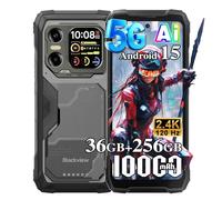 Blackview Xplore X1 5G Rugged Smartphone Android 15, 36GB+256GB/TF 2TB telefono Al, 10000mAh Telefono Robusto, 108MP+50MP, 6.78" FHD+Doppio Display, Telefono Impermeabile IP68, NFC, OTG, Nero