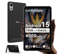Blackview ZENO 1 8 pollici Tablet Android 15 90Hz 800x1280 - Ultra leggero&compatto Gaming, T615 8 core AI Chip, 18GB RAM+256GB ROM(2TB TF)/4G LTE+WiFi5G/Face ID/6000mAh/8MP+8MP/Widevine L1/BT5.2/GMS