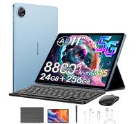 Blackview ZENO 10 5G Tablet con Tastiera e Mouse,24GB+256GB/2TB Android 15, 2K FHD+ Gaming Tablet 11 Pollici,Gemini Al,8800mAh,4G LTE 5G WiFi/PC Mode/Widevine L1/OTG/Protettiv Penna intelligente, Blu