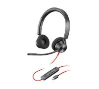 Poly Blackwire 3320, BW3320-M -Headset stereo MS cablato con USB-C certificato per Microsoft Teams, Headset