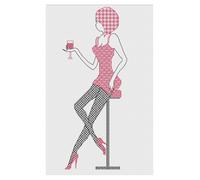 Blackwork Kit Ricamo O Motivo Da Florashell - Bambina IN Rosso