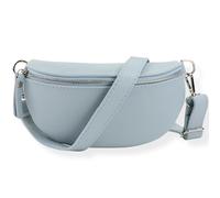 Blade Marsupio da donna in vera pelle, elegante marsupio, da donna, con 2 motivi e pelle staccabili e regolabili, tracolla da donna, tasca sul petto di alta qualità per donne, Blu chiaro-1, s,