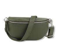 Blade Marsupio da donna in vera pelle, elegante marsupio, da donna, con 2 motivi e pelle staccabili e regolabili, tracolla da donna, tasca sul petto di alta qualità per donne, Cachi - 1, s, Marsupio