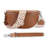 Blade Marsupio da donna in vera pelle, elegante marsupio, da donna, con 2 motivi e pelle staccabili e regolabili, tracolla da donna, tasca sul petto di alta qualità per donne, Marrone-2., m, Marsupio