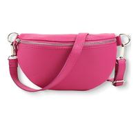 Blade Marsupio in vera pelle, elegante borsa a tracolla da donna, borsa a tracolla di alta qualità con chiusura lampo, borsa a tracolla, fucsia, taglia unica