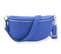 Blade Marsupio in Vera Pelle - Elegante Borsa a Tracolla da Donna di Alta Qualità Con Chiusura Lampo, Blu