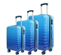 Blade Set di 3 valigie espandibili - Valigia rigida trolley - Valigia leggera in ABS + PC con serratura TSA - 4 ruote rotanti - Set di 3 valigie da viaggio, Blu, Set, valigetta