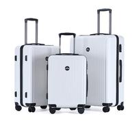 Blade Set di 3 valigie - Valigia rigida trolley - Valigetta leggera in ABS + PC con serratura TSA - 4 ruote rotanti - Set di 3 valigie da viaggio, bianco, Set, valigetta