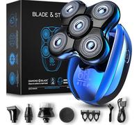 Blade & Stone® Rasoio da uomo HS505-BB | Diamond-S-Blade® | Tecnologia MIMO Net per un comfort superiore della pelle | Motore resistente a 8500 giri/min, ricaricabile USB-C - Big Blue