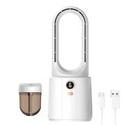 Bladeless Fan, Ventilatore portatile freddo, 12,99 x 5,31 n Desk Cooling System, autentico ricaricabile Quiet, costruito in umidificatore ambiente per casa, kitchen, camera da , appartamento