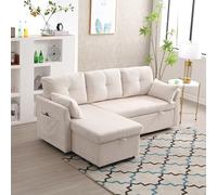 Bladez Divano modulare con custodia per divano e pull-out, reversibile Chaise a forma di L, divano a forma di L, Corduroy Upholstered Modullar Corner Divano per Living Room, Apartment & Guest Room
