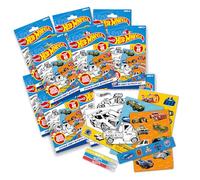 BLADEZ Hot Wheels - Set di 40 adesivi di carta, stile cartone animato, a tema auto e automobile, per interni, perfetti per ragazzi, sacchetti per feste