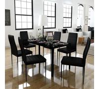 Bladez Set da 7 pezzi nero - stoviglie moderne per cucina e ristorante - PVC durevole (95%) con cotone (5%) - ideale per famiglie e ristorazione