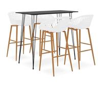 Bladez Set da bar bianco e nero in PP e metallo - Set di mobili moderni per soggiorno, cucina o giardino - Durevole ed elegante