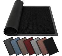 BLADO Zerbino lavabile, antiscivolo, resistente, elegante e grande, perfetto per afferrare la polvere per esterni e interni (nero, 45 x 75 cm)
