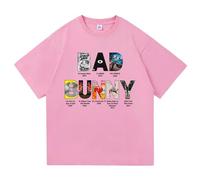 BLAENU Camiseta Bad Rapper Bunny Camiseta De Manga Corta con Estampado 2D Hombre Mujer Cuello Redondo Top De Verano XXS-4XL-Pink||4X_l