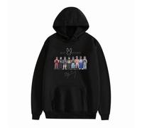 BLAENU Felpa con Cappuccio Bad Rapper Bunny Felpa con Stampa alla Moda Primaverile Autunnale Hip Hop Hoodie Harajuku Streetwear per Donna E Uomo XXS-4XL-Black||x_s