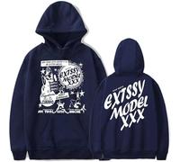 BLAENU Felpa con Cappuccio Junior H Sad Boyz Extssy Modello Merch Vintage Moda Unisex Hip Hop Pullover Hoodie Oversize Maniche Lunghe per Donna E Uomo XXS-4XL-Navy Blue||XX_l