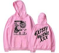 BLAENU Felpa con Cappuccio Junior H Sad Boyz Extssy Modello Merch Vintage Moda Unisex Hip Hop Pullover Hoodie Oversize Maniche Lunghe per Donna E Uomo XXS-4XL-Pink||x_s