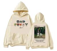BLAENU Felpa con Cappuccio Unisex Bad Rapper Bunny Donna Uomo Hip Hop Casual Maniche Lunghe Abbigliamento XXS-4XL-Khaki||x_s