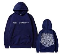 BLAENU Hoodie Singer Mac Demarco This Old Dog Album Stampa Felpa Unisex Casual A Maniche Lunghe Hip Hop Felpa con Cappuccio Grafica Donna Uomo Vintage Harajuku Streetwear XXS-4XL-Navy Blue||XX_l
