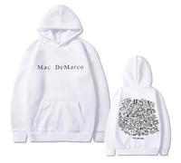 BLAENU Hoodie Singer Mac Demarco This Old Dog Album Stampa Felpa Unisex Casual A Maniche Lunghe Hip Hop Felpa con Cappuccio Grafica Donna Uomo Vintage Harajuku Streetwear XXS-4XL-White||4X_l