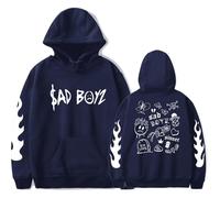 BLAENU Junior H Merch Felpe con Cappuccio Sad Boyz Hoodie con Stampa 2D Maglione alla Moda Harajuku Streetwear Neutro per Uomo Donna XXS-4XL-Navy Blue||3X_l