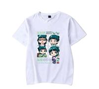 BLAENU The Apothecary Diaries Camiseta De Algodón Estampado Divertido En 2D Manga Corta Hip Hop Holgada Harajuku T-Shirt De Verano Cuello Redondo Cosplay Ropa Urbana para Hombre Mujer-White||XX_s