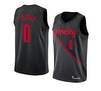Bläzërs 0# Lïllärd Pallacanestro Jersey New Hot Prestud Mens Jersey Fanatics Black Red-XL