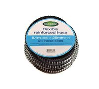 Blagdon Tubo flessibile rinforzato per laghetto, 6,1 m x 25 mm di diametro interno, tubo per laghetto in PVC a foro liscio, include 2 fascette stringitubo in acciaio inox, tubo corrugato, resistente e