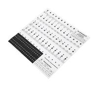 Blaihild Adesivi Trasparenti per Note Sulla Tastiera del Pianoforte Materiale in PVC per Principianti Che Imparano la Musica, Note Numerate in Bianco Nero, Foglio da 8,9x9,7 Pollici con Adesivo