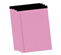 Blaihild Blocco Note A5 a Righe, Doppio Margine Rosso, 50 Fogli, (4 pezzi