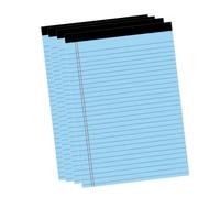Blaihild Blocco Note A5 a Righe, Doppio Margine Rosso, 50 Fogli, (4 pezzi