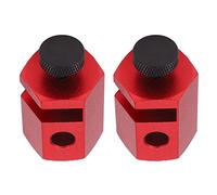 Blaihild Calibro per Scale 2 Pezzi a Forma Esagonale in Lega di Alluminio Anodizzato Rosso, Fermo Quadrato, Misurazione Rapida dell'altezza per Telai di Layout delle Scale, visibilità Migliorata