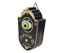 Blaihild Campanello con un Occhio, Campanello di Halloween in Plastica con Bulbo Oculare Luminoso e Luce Verde per Decorazioni per Feste di Halloween