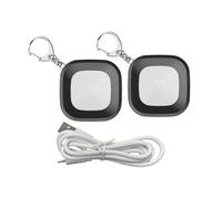 Blaihild Confezione da 2 Portachiavi con Allarme Personale USB Ricaricabile 130 DB Forte Luce Stroboscopica a LED IPX4 Equipaggiamento di Sicurezza da Corsa con Clamp/Holder per Donne Che Camminano