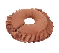 Blaihild Cuscino per il Collo a Forma di U Supporto Cervicale a 360° Cuscino Ergonomico per il Viso per il Massaggio SPA del Salone di Bellezza con Lanugine Traspirante Delicata Sulla Pelle (Caffè)