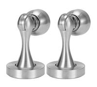 Blaihild Fermaporta Magnetico Resistente in Acciaio Inox, Confezione da 2, 75 X 45 Mm, Montaggio a Pavimento, a Parete, con Adesivo, Forza di Tenuta di 9,1 Kg, Installazione Senza Trapano, per