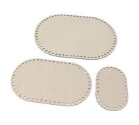 Blaihild Fondo per Cesto in Legno Ovale da 3 Pezzi, Base per Cesto All'uncinetto in Legno Massello con Fori per Tessitura di Cestini Fai-da-te, Creazione Artigianale, Forniture per