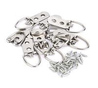 Blaihild Ganci per Quadri con Anello a D, Struttura in Ferro Resistente, Confezione da 50, per Appendere Opere D'arte e Foto (A)