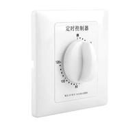 Blaihild Interruttore Timer per il Conto Alla Rovescia Programmabile, Controllo del Tempo Meccanico con Funzionamento a Manopola, per Pompa Dell'acqua, Riscaldatore, Router, (Timer da 120 minuti)