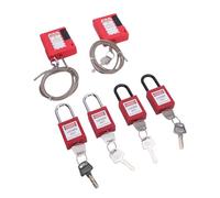 Blaihild Kit di Blocco di Sicurezza in Materiale Termoplastico Non Conduttivo per Quadri Elettrici, 8 Serrature 20 Chiavi 10 Blocchi Interruttore, Previene Incendi da Cortocircuito, per la