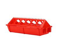 Blaihild Mangiatoia per Pollame Flip Top, Vassoio di Alimentazione per Pollame Piccolo Ispessito a 12 Fori con Griglia Densa per Pollo Anatroccolo Piccione Quaglia Oca