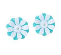 Blaihild Mangiatoie per colibrì da 30 Pezzi, Porte per l'alimentazione di Fiori in Plastica, Mangiatoie per Uccelli Colorate Uniche per Uso Esterno (Verde + Bianco (con nucleo bianco))