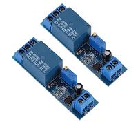 Blaihild Modulo relè Temporizzato NE555 DC 5V con Ritardo Regolabile da 0 a 10 Secondi, Protezione a Ruota Libera per l'automazione del Controllo Industriale, Confezione da 2