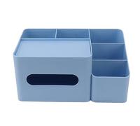 Blaihild Organizer per Scatole di Fazzoletti retrò in Plastica con Supporto per Telecomando per Auto da Salotto, Ufficio Domestico, Spazio 2 in 1 per Riviste di Assorbenti Igienici, Design Estetico