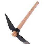 Blaihild Piccone da Giardino, Attrezzo Manuale Multiuso per Scavare, Diserbare, Semina, Girare Il Terreno, con Testa in Acciaio Ad Alto Tenore di Carbonio e Manico in Legno Massiccio,